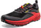 Brooks Men's Cascadia 16 Running Shoe, Black Black Fiery Red Blazing Yellow, 8.5 UK