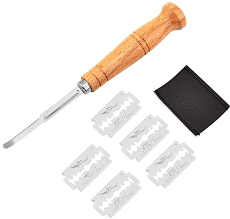 Tokaneit Bäckermesser,Baguettemesser,Französisches Brotmesser,Messer zum Schneiden,Brot Bäckermesser,Scoring Einschneiden,zum Einschneiden von Baguette,5 Klingen + 1 Messerset