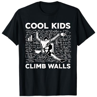 Cool Kids Climb Walls Funny Rock Climbing Bouldering Kids T-Shirt