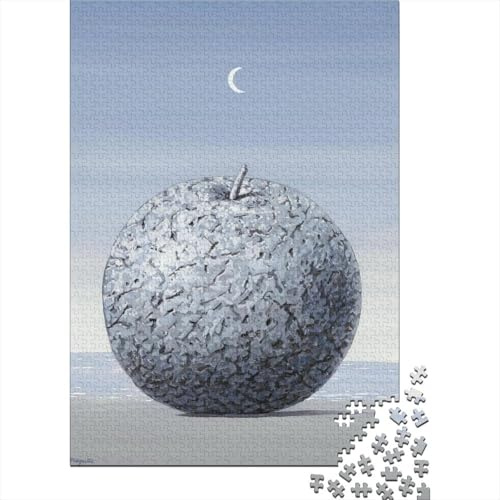 René Magritte Puzzles 1000 Pièces pour Adultes, Art Puzzle Impossible, Casse-tête Museums, d'impression Qualité Supérieure Puzzle en Bois, Cadeaux pour Amis
