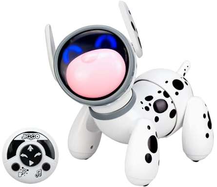 Silverlit Jiggo Interactive Dancing Pet Robot Toy for Kids with Remote Control, Sound and Touch Reactions | Colour Changing LED Face Shows Emotions | Includes Fun Mushake Game Mode | Ages 5 Plus
