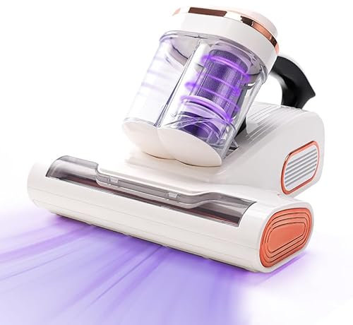 Redcoutt Aspirateur anti-acariens pour matelas 16 KPa aspiration et technologie de lumière UV pour une élimination efficace de 99,9 % des allergènes. Aspirateur anti-acariens. Idéal pour les matelas