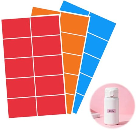 Lot de 240 étiquettes de codage couleur rectangulaires autocollantes, 8 couleurs assorties, 76 x 50 mm, stickers organisation sans motif, étiquettes inventaire, tri documents, fournitures bureau école