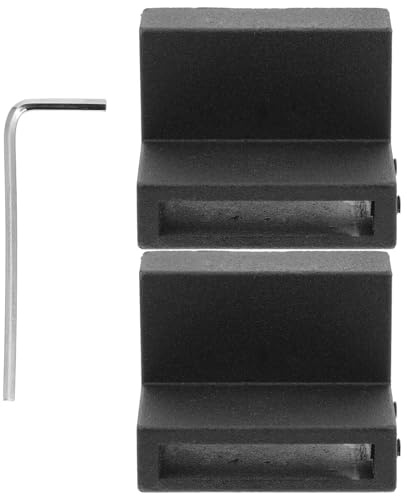 FOMIYES Butée de Rail Coulissant Porte de Grange 2 Pièces Alliage Zinc Amortisseur Caoutchouc Protection Gauche Droite pour Arrêt Voie Plate Rails Coulissante Style Aléatoire