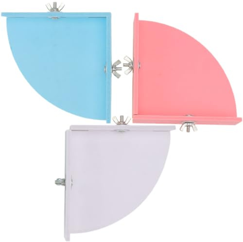 Cabilock Plateforme Animale pour Cobayes 3 Pièces en PVC Robuste Planche à Sauter Colorée pour Cage, Accessoire de Jeu et Exercice pour Petits Animaux