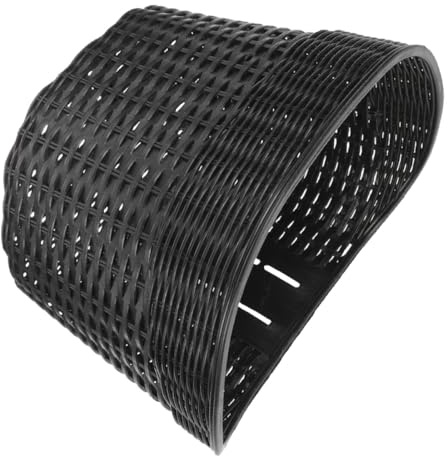 MOBUTOFU Cesta para Manillar de Bicicleta Pequeña Desmontable, Cesta Tejida de Mimbre Superficie Lisa, Adecuada para Compras y Paseos al Aire Libre