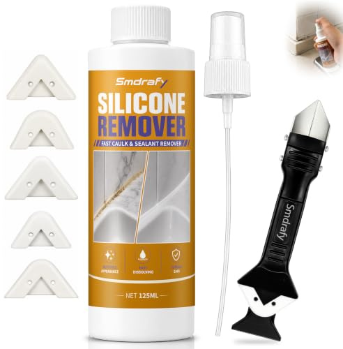 125ml Dissolvant Silicone, Enlever Joint Silicone,Dissolvant Joint Silicone | Rapidement et Efficacement, Dissolvant Silicone Spray, Pour Salle De Bain et Cuisine, éviers