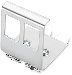 DIGITUS Adattatore per guida DIN per moduli Keystone - 2 porte - Angolo di 45° - Acciaio inox - Alloggiamento aperto