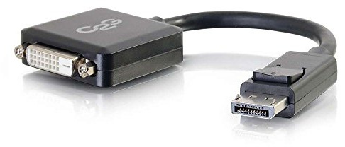 Legrand - C2G DisplayPort to DVI, Male to Female Displayport Cable, Black DisplayPort Cable, 8 Inch Digital Display Cable, 1 Count, C2G 54321