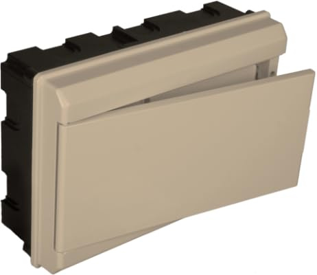 Solera 679CM - Conjunto de caja, tapa,marco y pta marfil..Distribución 8 elementos. De 277x188x55.Empotrar.
