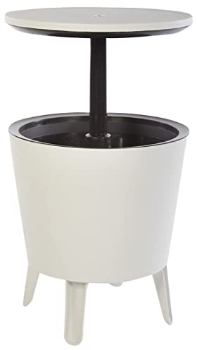Keter Cool Bar - Tavolo frigorifero per esterni e giardino, capacità 30 l, 45 lattine, 52 x 42 x 52 cm, marrone