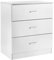 Baroni Home Kommode 3 Schubladen aus Melamin, Schrank für Schlafzimmer oder Wohnzimmer, moderner weißer Schrank 60x40x70 cm