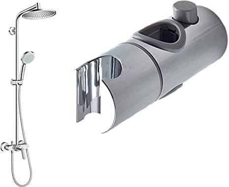 Fulenyi Cabeza para Barra Ducha Mano, Barra Ducha, Soporte para Barra Ducha, Soporte para riel Deslizante, Abrazadera Deslizante, Repuesto baño, rotación 360 Grados,