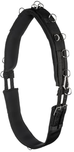 Equinate Longiergurt Conway mit Memory Foam Pony - 17 Ausbinderringe und 2 Karabinerhaken - Bauchumfang anpassbar