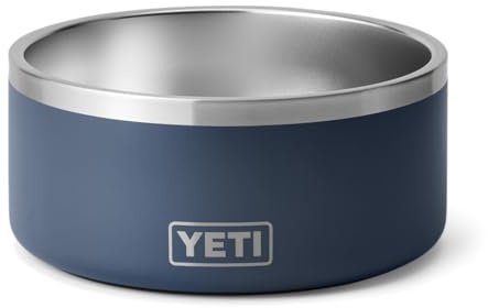 YETI Boomer, Stainless Steel, Non-Slip Dog Bowl, Navy, 8