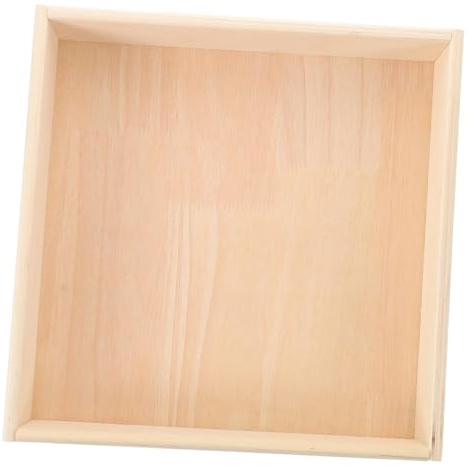 BESPORTBLE Bandeja Arena Infantil de Madera Montessori Caja Cuadrada para Almacenamiento de Arena Bandeja de Escritorio para Interiores para Pequeños y Desarrollo Infantil