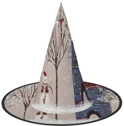 Cxzmnba Paquete de 2, sombrero de fiesta de paisaje de invierno, sombrero de Halloween, artículos esenciales para festivales, disfraz y cosplay, talla única