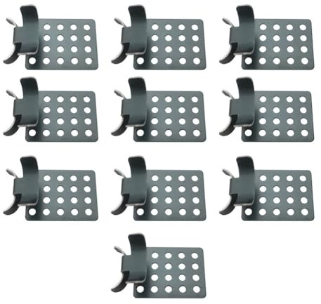 CashMuch Lot de 10 clips fiables pour gouttière de toit en aluminium anodisé, pour une installation sûre de câble Hting sur les toits et gouttières métalliques