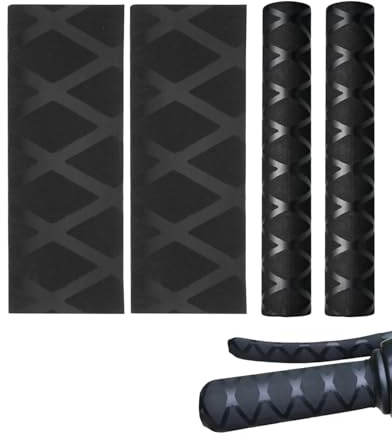 EYVRPAU Coprimanopole Moto Termorestringenti 2 Paia Nere Universali. Per Manopole Originali, Riscaldate e Leve Freno. Antiscivolo e Comfort.