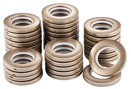 32 Pack Curtain Grommets,DeSS Inner Diameter 1-9/16(40mm) Curtain Eyelet Rings Nanoscale Low Noise Roman Ring (Matt Coffee)