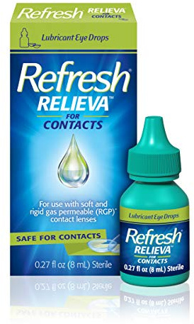 Refresh Relieva for Contacts Lubricant Eye Drops For Dry Eyes, 0.27 Fl Oz Sterile