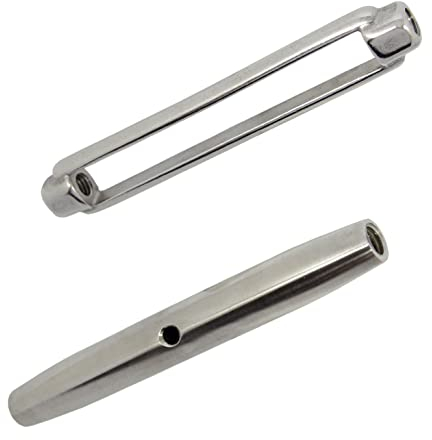 Spannschlossmutter ähnl. DIN 1478 V4A M8 - Spannschloss Links - Rechts Seilspanner Edelstahl Wantenspanner