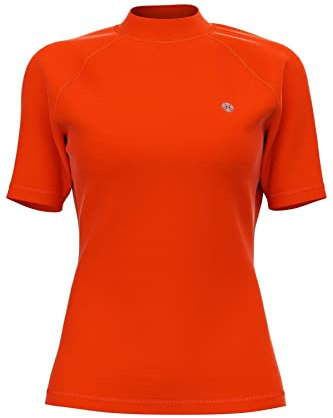 HDTIYUYP UV Shirt Damen Mädchen - Wasser Schwimmen Tshirt Rashguard Frauen Badeshirt Surf T-Shirt Schnelltrocknende Strand Shirt Wet Top Orange M
