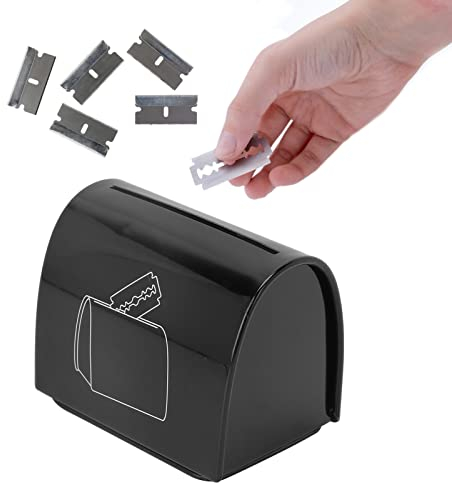Pilipane Estuche para desechar Cuchillas Banco de Almacenamiento Seguro para Cuchillas de Afeitar de Seguridad usadas, Estuche para desechar Cuchillas de Afeitar de Seguridad de Doble Filo Usado