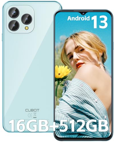 CUBOT P80 512GO Smartphone Android 13-512GO ROM/1TO+16GO RAM, 6.58 FHD+ Telephone Portable, 48MP+24MP Caméras, 5200mAh, MT8788 Octa Core, Dual SIM 4G, Fingerprint/NFC/OTG