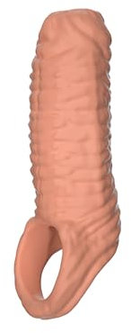 Kutocesy Guaina Fallica con Anello Testicolo Antiscivolo Giocattolo Sessuale in Silicone Guaina Pene Trasparente Riutilizzabile Uomini Ingrandimento del Giocattoli Sessuali per Coppie (Skin)