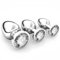3 Piezas Plug Anal Metálico, Plug Anales, Butt Plug con Diamantes, 3 Tamaños Diferentes para Mujeres, Parejas, Hombres, Pequeño Mediano Grande, Blanco
