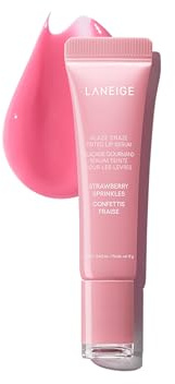 LANEIGE Glaze Craze Tinted Lip Serum, Strawberry Sprinkles: Hydrating Serum for Glossy,Nourished Lips with Plumping Polypeptides,0.42 oz