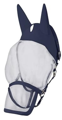 HORZE Paso Fino 2 in 1 Halter and Fly Mask - Overture Navy - Warmblood