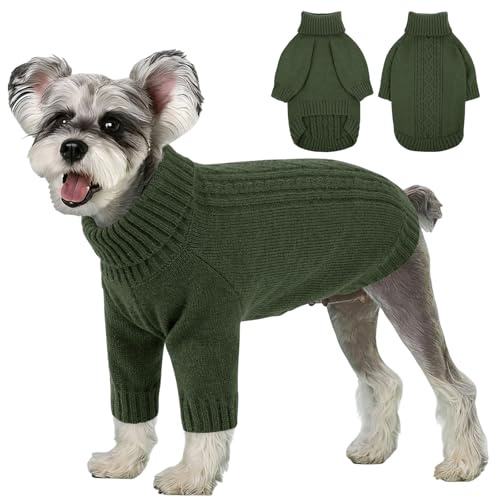 KONVINIT Maglione per Cani Taglia Media - Maglioncino a Lunga Manica, Tessuto Elasticizzato, Caldo e Comodo con Collo Alto per Cane Medio