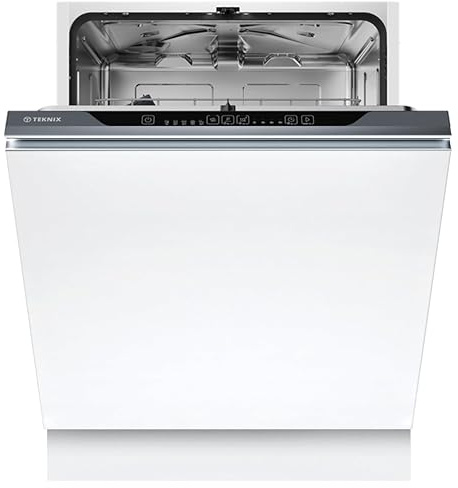 Teknix TXBD600 2 Series Fully Integrated Dishwasher - 15 Place Settings - External Info Light - Foldable Wire Racks - LED Display - Energy Class E