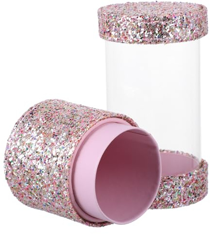 CATIEBYE Organizer Cosmetici Portatile in Acrilico Rosa Due Portapennelli per Trucco Elegante, per Organizzare Tavolo da Make Up On The Go