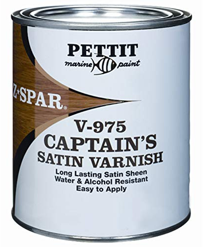 Pettit Paint Z-Spar Captains Satin Sheen Varnish V975, Quart