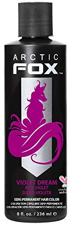Arctic Fox Semi-Permanent Hair Color, Vegan & Cruelty-Free, Ammonia-Free, Conditioning, Long-Lasting, For All Hair Types, Vivid Purple Dye, 8 fl oz, Violet Dream