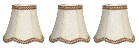 Juego De 3 Pantalla Lampara, Pantallas Para Lamparas De Pie Beige Pantallas De Lámpara Pequeña Con Bombilla Con Clip Pantalla Lampara Mesa Pantalla De Tela Para Lámpara De Araña