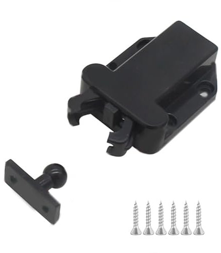 Armario de bloqueo invisible para muebles para tocar con pestillo con función emergente de silencio, cierre de bloqueo para armario