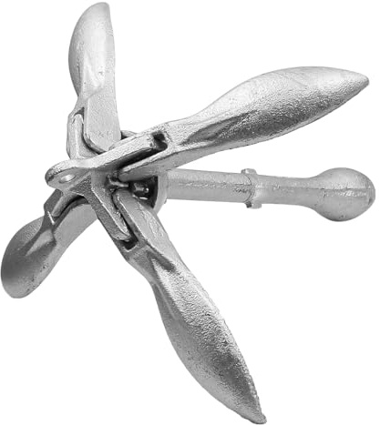 ZONADAH Ancla para Barco Ancla Universal para Barco Gancho de Agarre Plegable de Acero al Carbono Ancla de Acero galvanizado para Kayak Ancla Plegable Acero al Carbono 2,5 kg para Barco para Barco