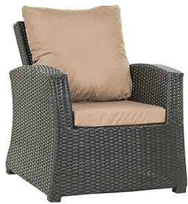 Setgarden Cuscini per Poltrone da Giardino – Morbidi e Confortevoli, Ideali per Mobili in Rattan, Sedie Relax e Divani da Esterno – Set di - Seduta + Schienale (Beige)