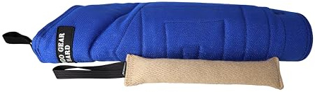 Dingo Gear Set: Manchette de Morsure en Nylcot Très Dur Plus Jouet en Jute, pour IGP Sports Canins Dressage de Chiens, Niveau 5 Maître - Bleu (S10054)