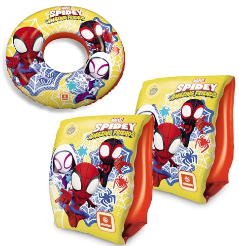 ICE TOYS Set mit Armlehnen und Donut für Kinder, Strand, Sommer, Pool (Spidey)