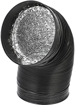 NUOBESTY Conduit Aération Aluminium Pour Évacuation Air De Cuisine Tuyau De Ventilation Flexible Avec Double Extrémité