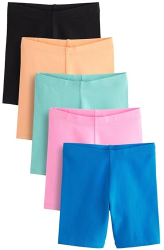 NEXT Mädchen Fahrrad-Shorts, 5er-Pack Black/Blue/Pink/Multi Numeric_116