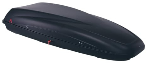 Dachbox G3 Krono 480 schwarz matt, Öffnung rechts, 390 Liter Stauraum, 75 kg Zuladung, Bügelbefestigung Opt. T-Nut