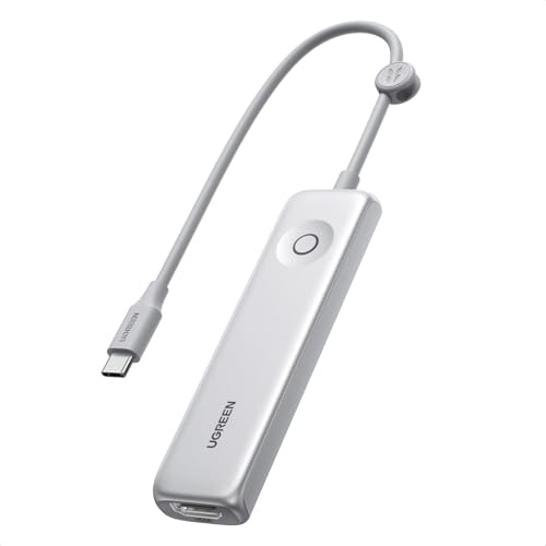 UGREEN USB C Hub 5-in-1 Revodok, Slim Portable USB-C Adapter with 100W PD Charging, 4K@60Hz HDMI, 10Gbps USB 3.2 Data Ports, Lock-Screen Button & Cable Clip for MacBook Air/Pro, iPad, Laptops