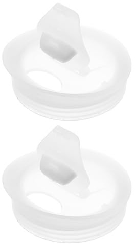GALPADA 2 Pezzi Coperchio Caraffa Bianco in Plastico con Guarnizione Ermetica per Brocche Acqua Fredda da 1 e 1,6 Litri, Tappo Antigoccia per Conservazione Freschezza