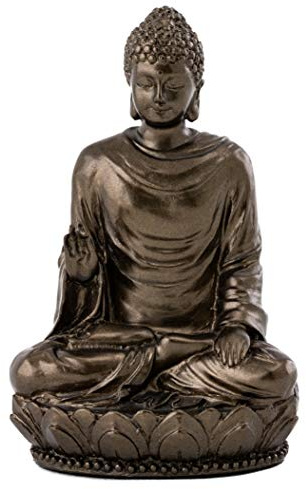 Top Collection Mini Shakyamuni Buddha Decorative Statue - Hand Painted Enlightened One Sculpture with Bronze Finish Look- 3-Inch Supreme Buddha Collectible Figurine